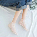 Non-slip lace socks for women