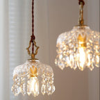 Small Brass Crystal Chandelier
