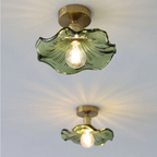 Glass Hibiscus Ceiling Lamp
