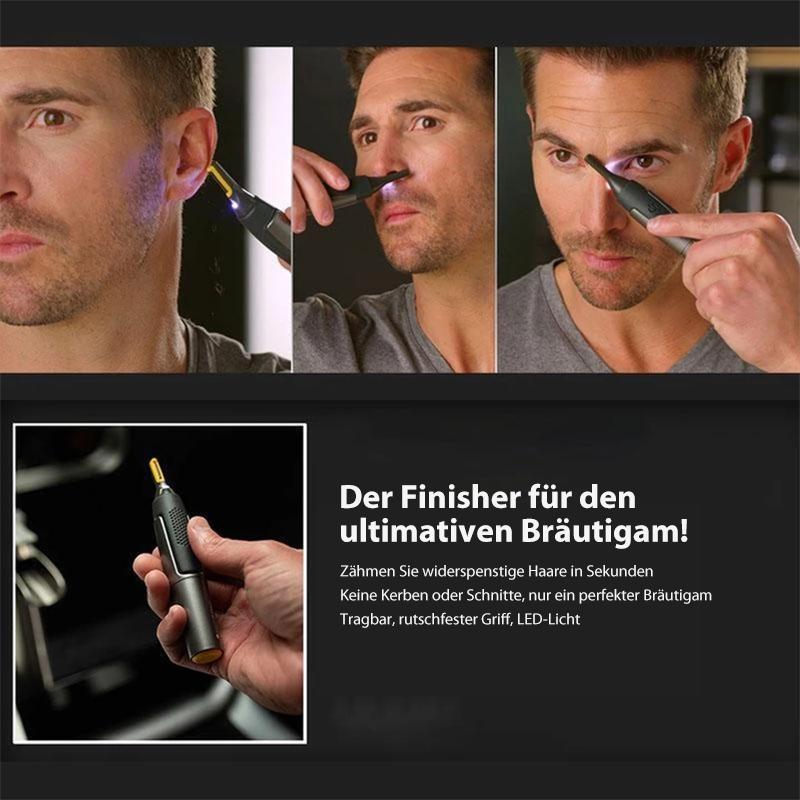 Micro-Precision Trimmer with Titanium-Coated Stainless Steel Blade for Face and Body
