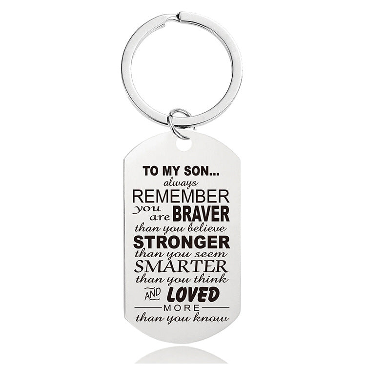 Mother's Day Engraving Metal Keychain with Box