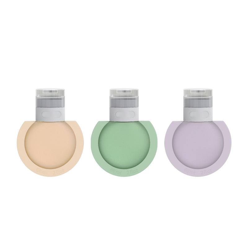 Portable travel bottle made of silicone with large diameter