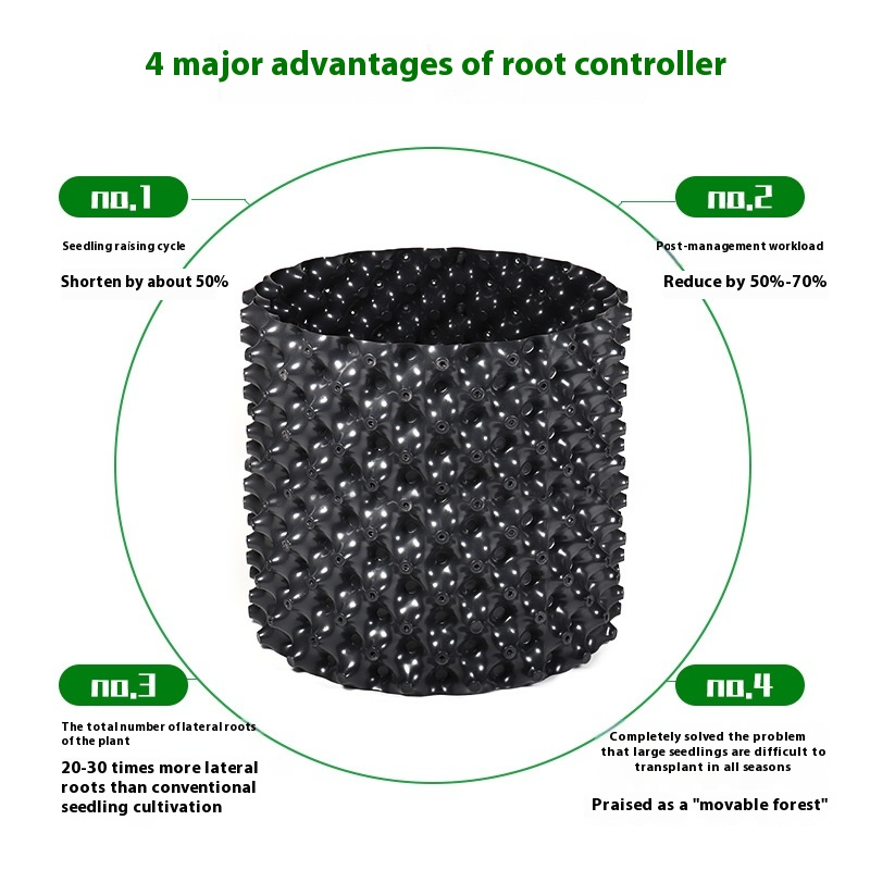Root control device for plants and landscaping to promote healthy growth