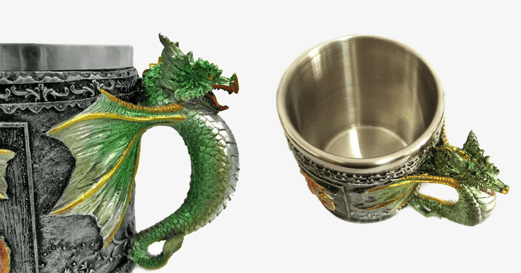 3D Stainless Steel Dragon Mug – Make your kids happier with a funky mug!