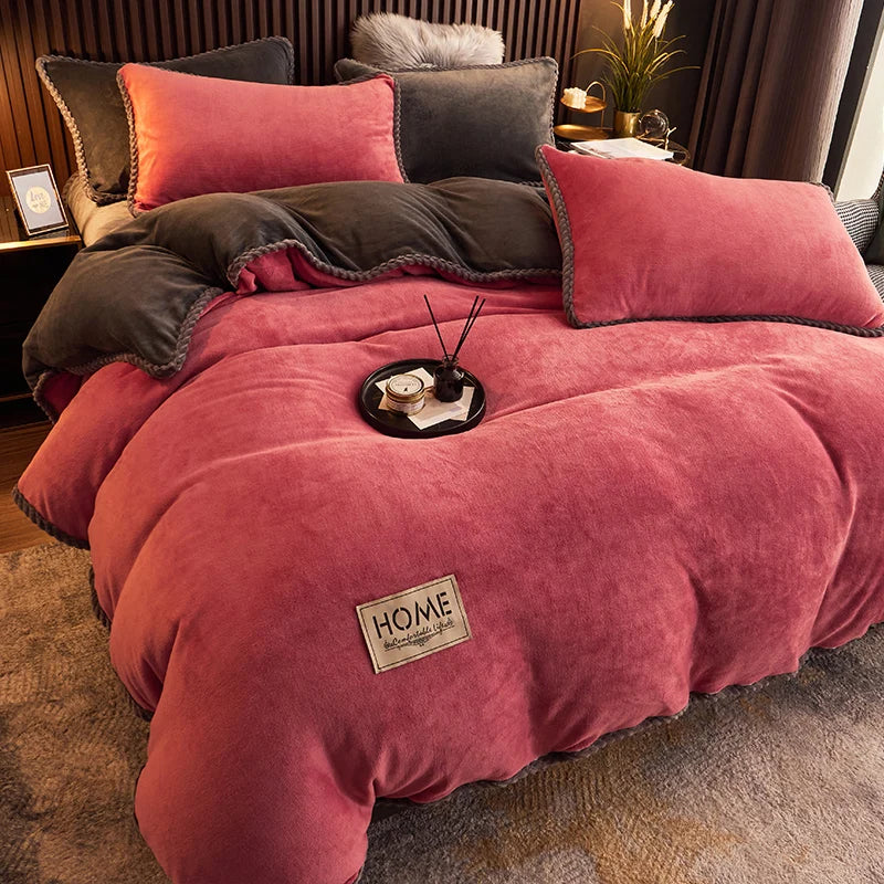 Luxury Velvet Fleece Duvet Cover Set - PlushHaven