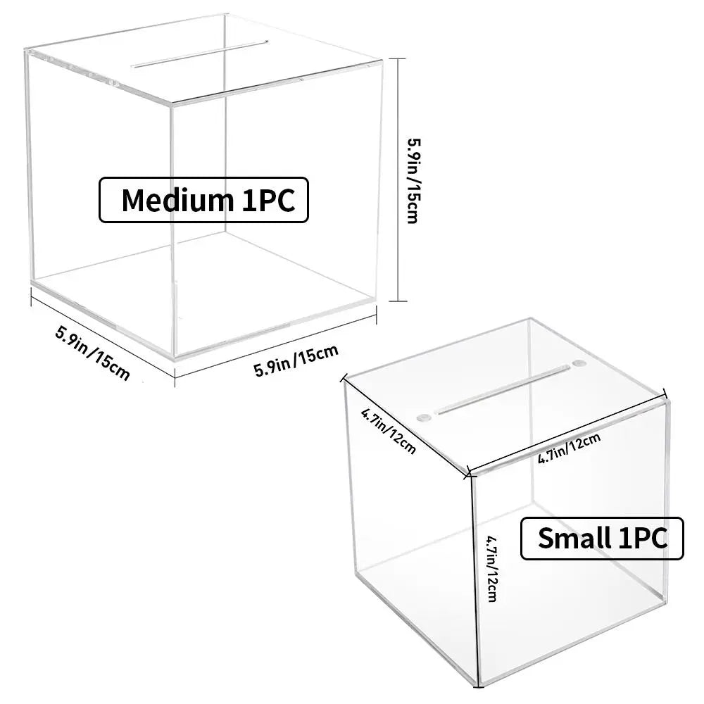 Unopenable transparent acrylic piggy bank
