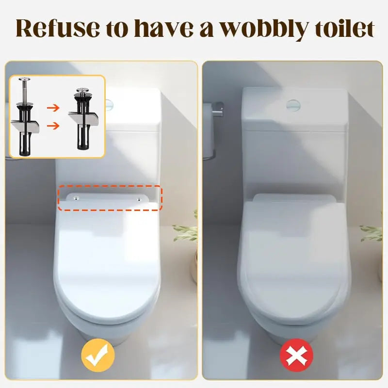 2+2 | Heavy-duty fastening screws for stable toilet seats