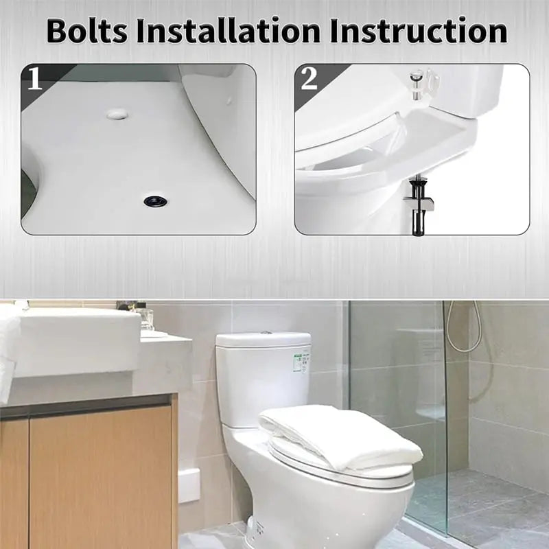 2+2 | Heavy-duty fastening screws for stable toilet seats