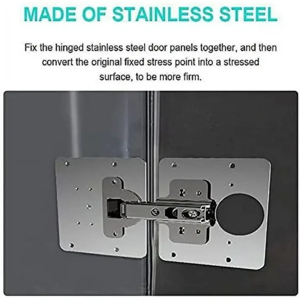 2+2 | Stainless Steel Repair Plate For Hinges & Cabinet Doors