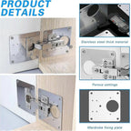2+2 | Stainless Steel Repair Plate For Hinges & Cabinet Doors
