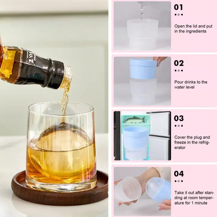 2+2 | Ice ball molds for cocktails – Slow melting & stackable