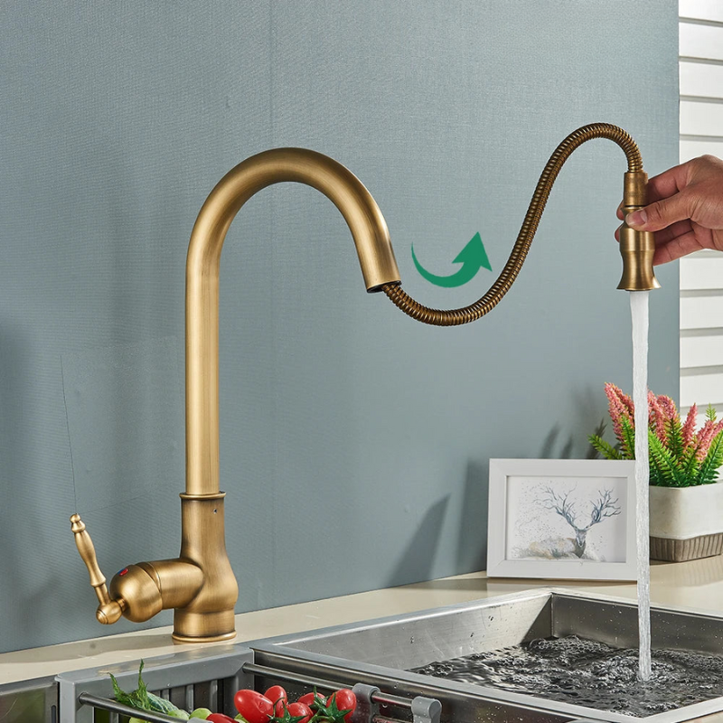 Antique brass faucet – Vintage design for the kitchen