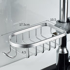 Shower holder for Shampoo & Soap – Stainless Aluminium – Silver or Black – No Drilling