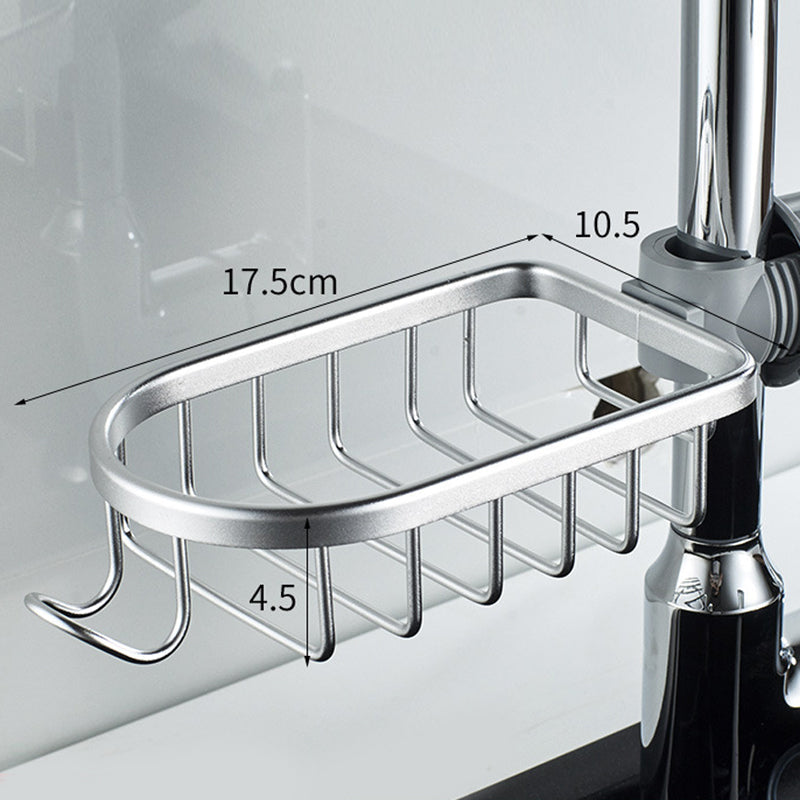 Shower holder for Shampoo & Soap – Stainless Aluminium – Silver or Black – No Drilling