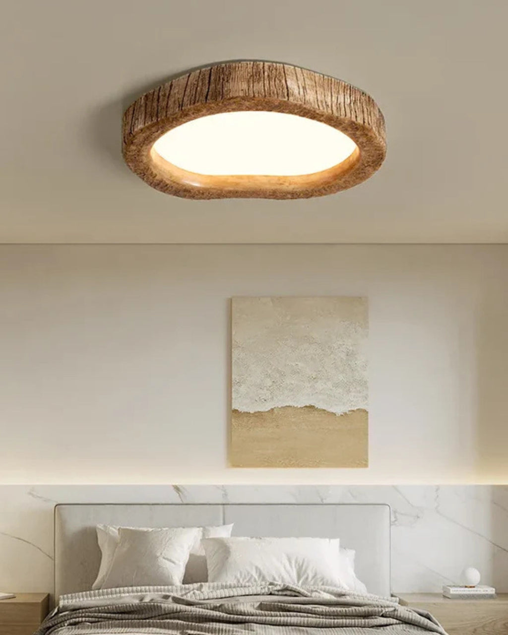Halo Ceiling Lamp made of Solid Wood