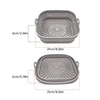 Air fryer grill pan made of silicone