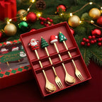 Stainless Steel Christmas Utensil 4-Piece Sets