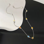 Niche Design Crystal Bead Necklace