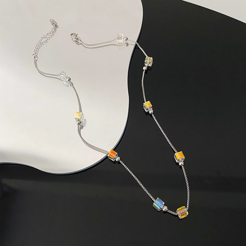 Niche Design Crystal Bead Necklace