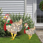 Bright Chicken with Scarf Christmas Decoration