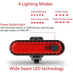 USB Rechargeable Rear Bike Tail Light – Ultra-Bright Red LED Cycle Safety Light