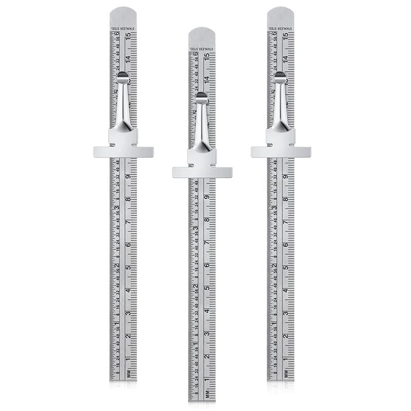 Stainless Steel Ruler with Removable Clip