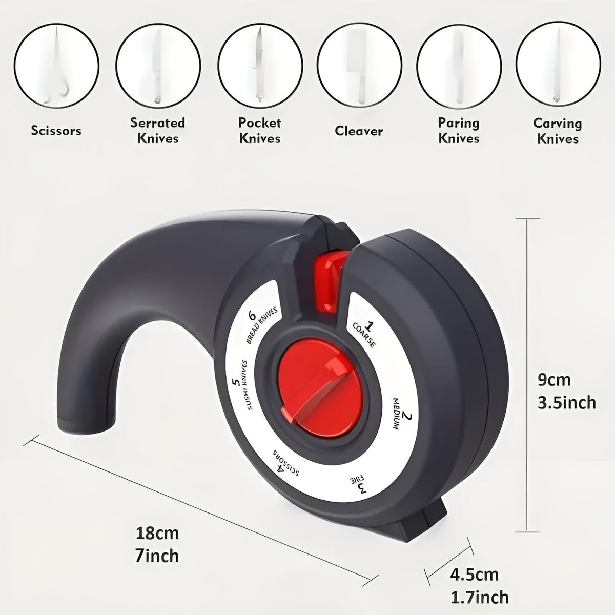 6-in-1 Multi Tool Anti-Slip Knife Sharpener