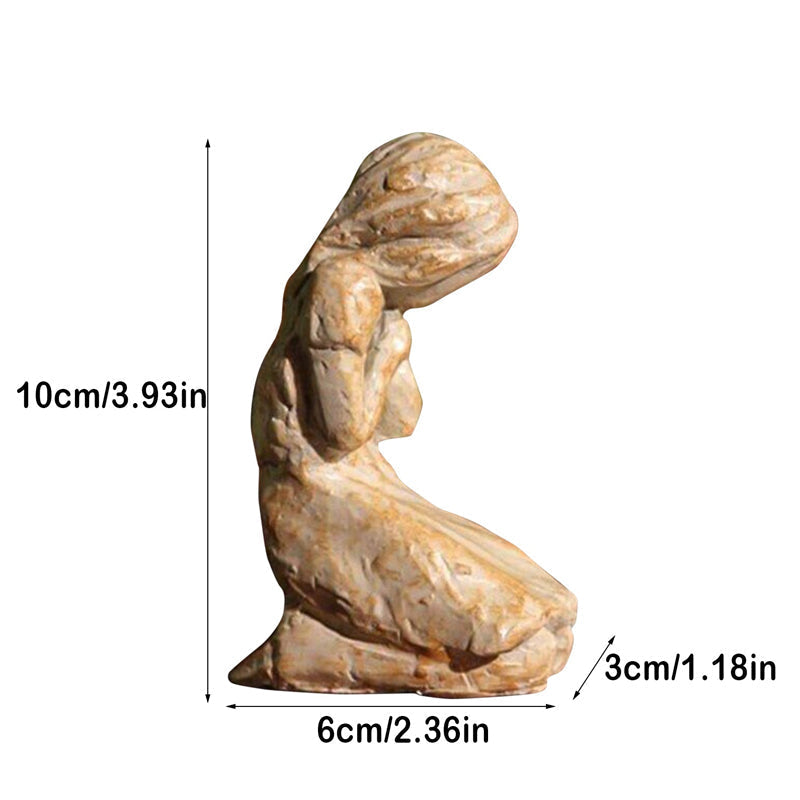 Sweet Hour of Prayer, beautiful hand-cast inspiring sculpture of a praying woman