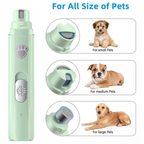 Rechargeable Electric Dog Nail Grinder with Polisher Wheel for Small and Large Pets