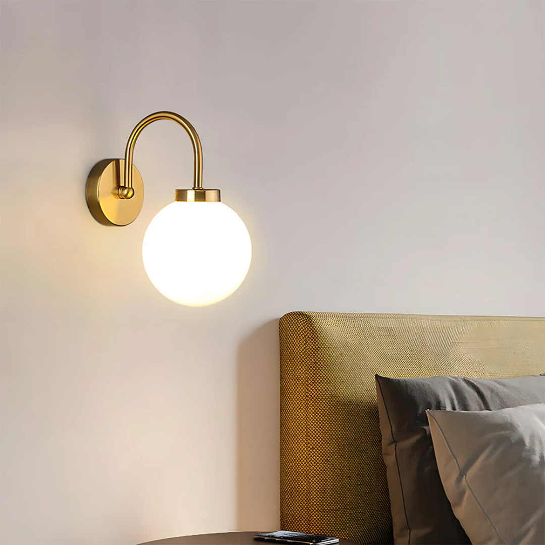 Wall lamp with Glass Sphere