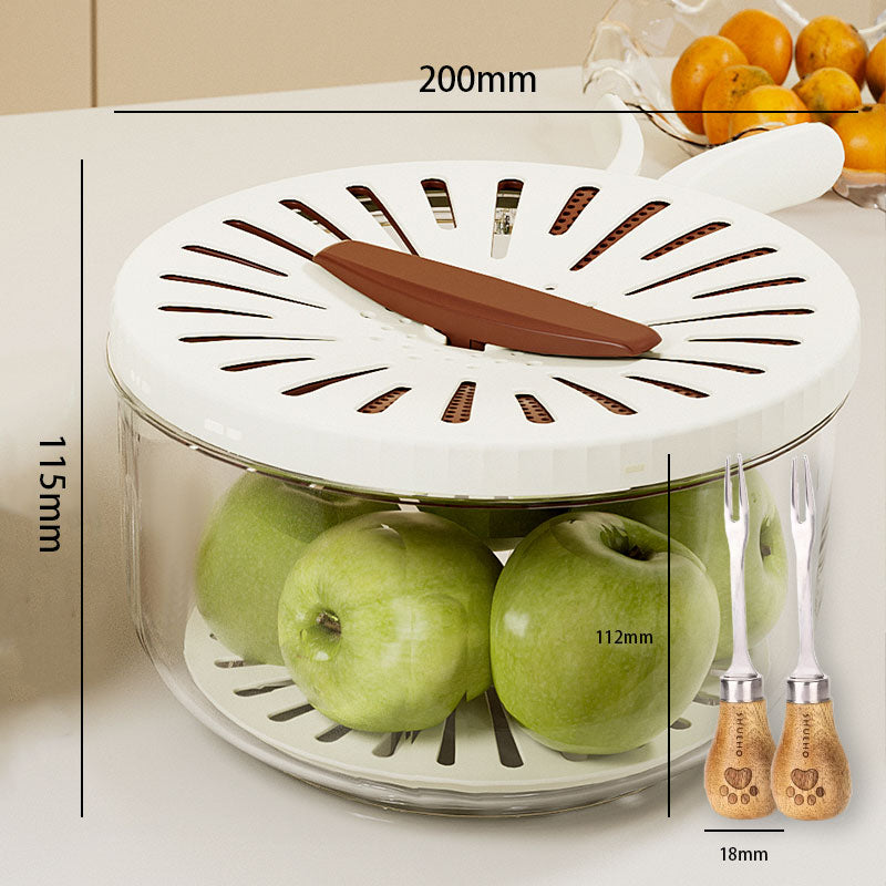 Foldable Quick-Drain Basket with Rotating Lid