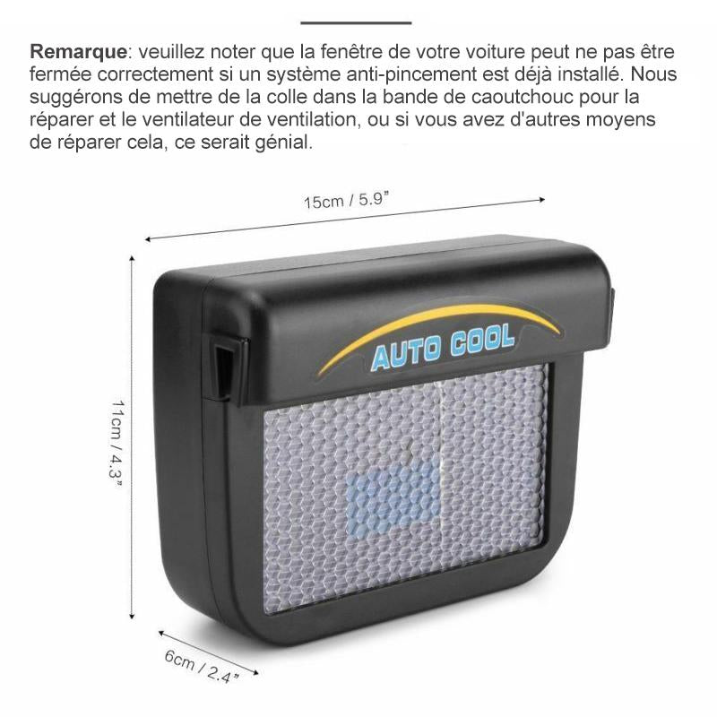 Solar fan for car