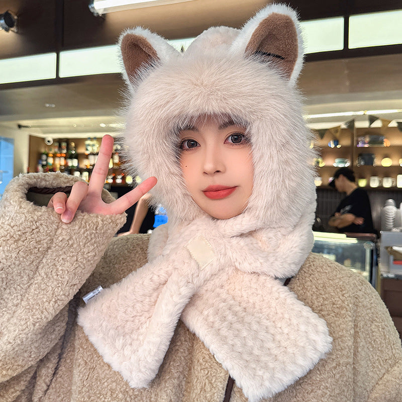 Sweet Fox Ears 2-in-1 Hat and Scarf