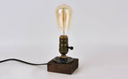 Vintage Industrial Iron Light Bulb 1-Light Table Lamp