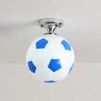 SportLume Creative Ceiling Light | Basketball & Football Design | Semi-Mount | Glass Lamp