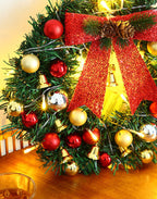 Christmas Wreath Branches Bells Christmas Lights String Decoration Lights