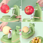 Hand-operated apple peeler
