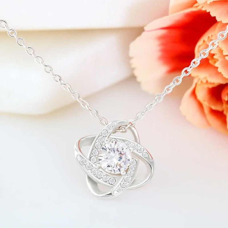 To my daughter dear knot necklace