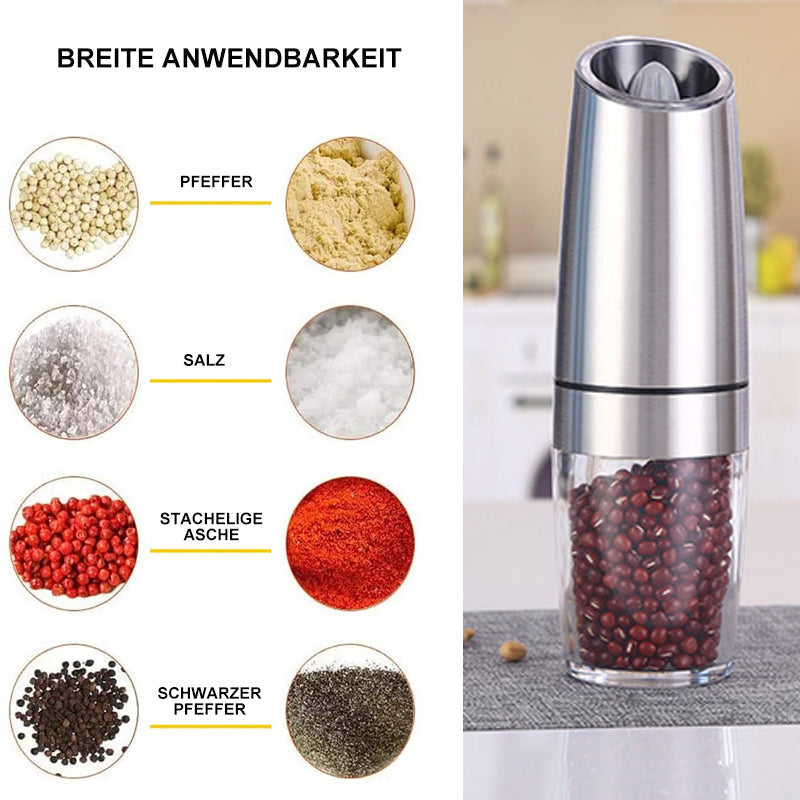electric gravity induction salt and pepper mill