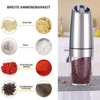 electric gravity induction salt and pepper mill