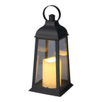 LED lantern set – 2 pieces with realistic candle flicker for indoor and outdoor