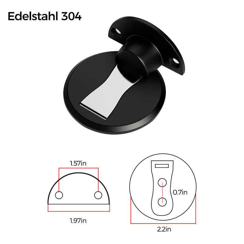 Invisible magnetic door stop made of stainless steel