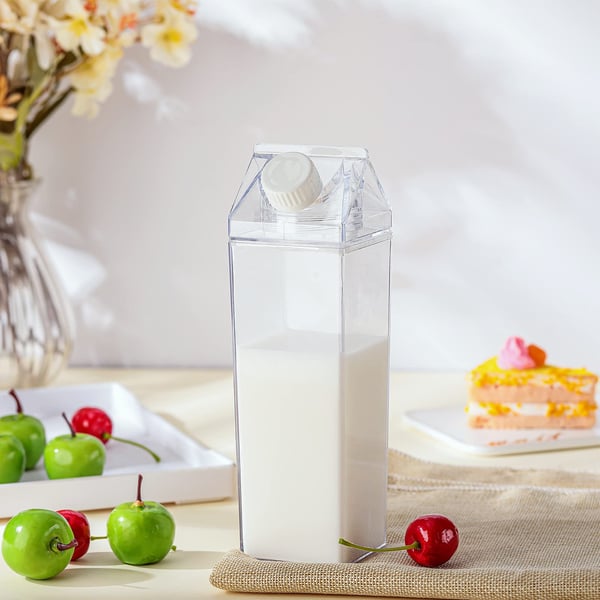 Transparent milk carton