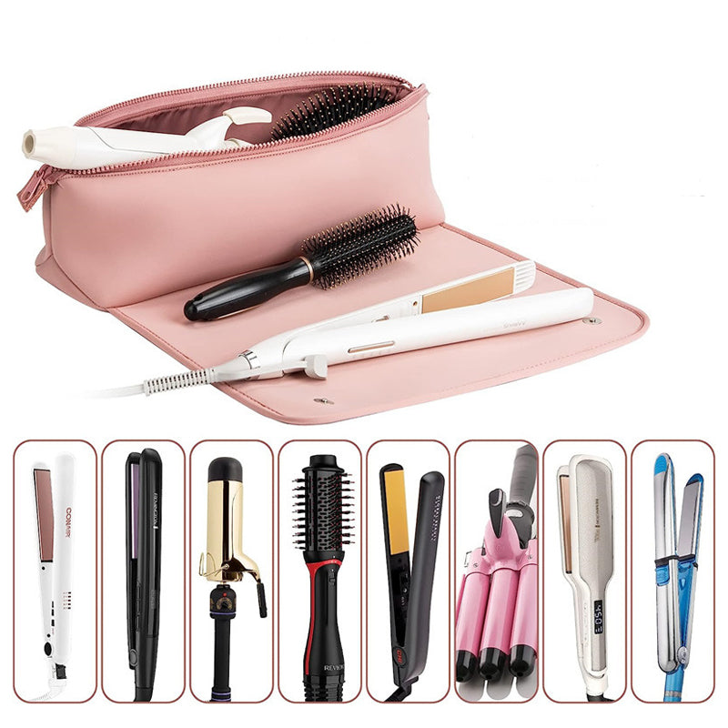 Hair tools travel bag and heat-resistant mat