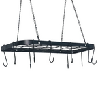 Large Capacity Rustic Pots And Pans Hanging Holder Kitchen Organizer Rack
