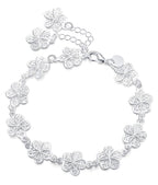 Elegant Silver Filigree Bracelet with Unique Links