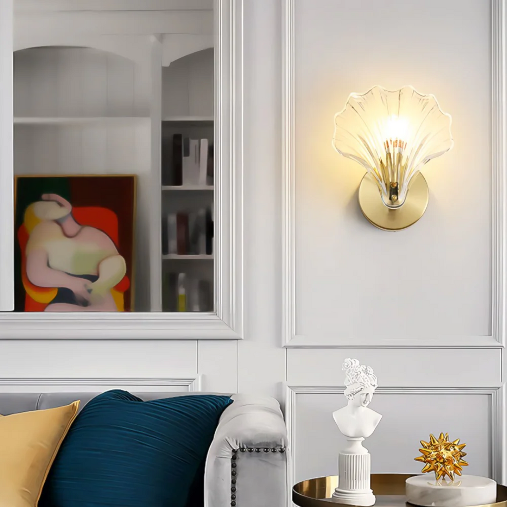 Glass Shell Wall Lamp