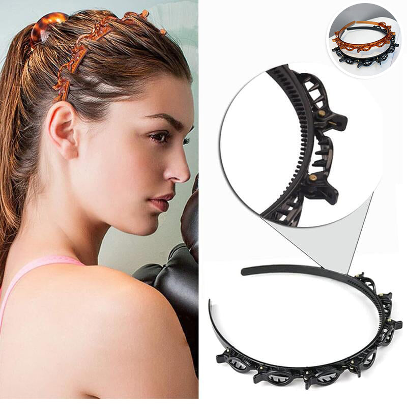 Headband with fringe clip