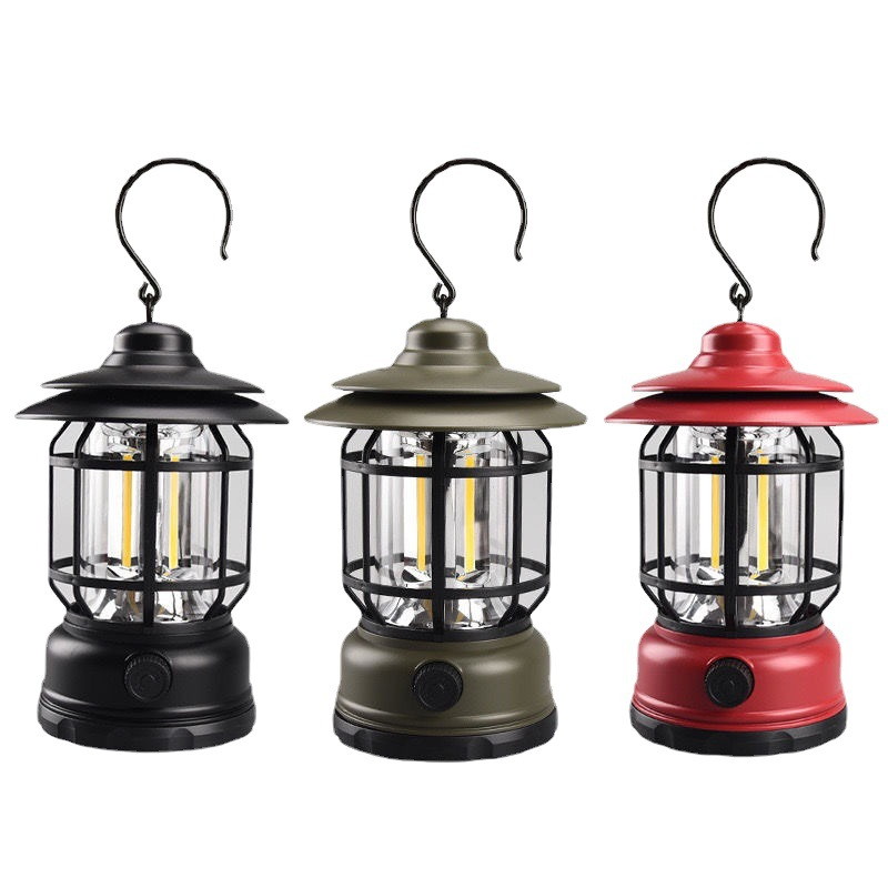 Portable multifunctional outdoor camping lamp