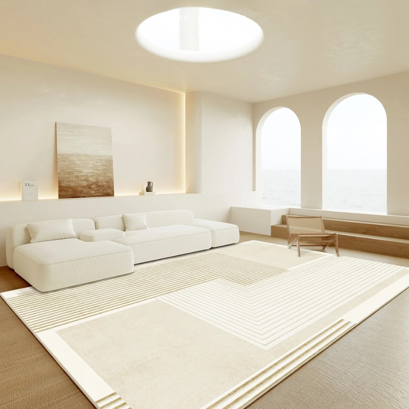 Japanese Minimalist Soft Area Rug Living Room Bedroom Non-slip High-pile Carpet